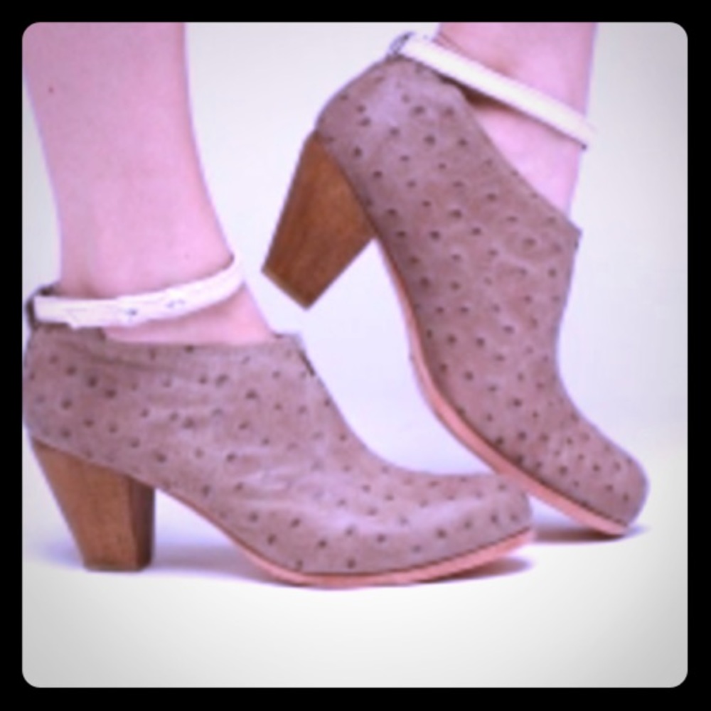 Rachel Comey Ostrich Skin Leather Boots
